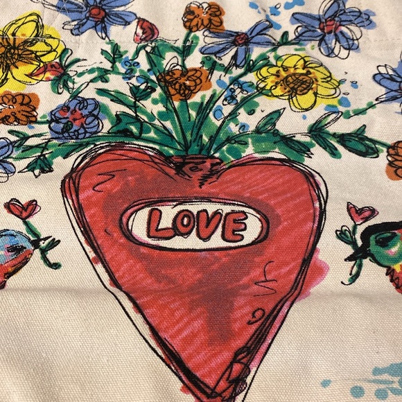 Brighton Love Tweet Tote Bag Butterfly Bird Canvas - Picture 6 of 11